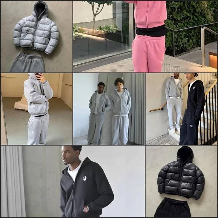 Suvene mertra puffer down jacket suit