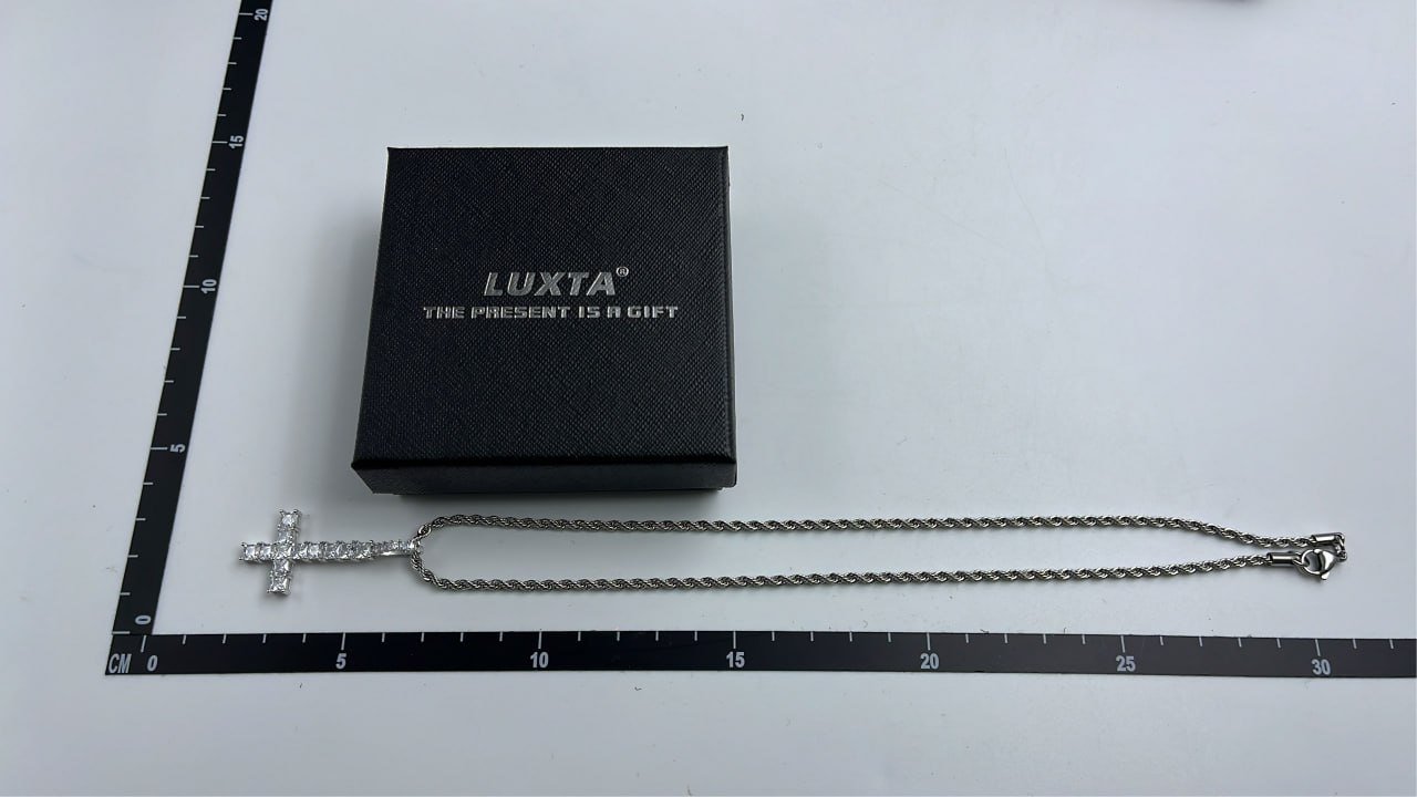 Elegant Diamond Cross Pendant Necklace in Sterling Silver Elegant Jewelry