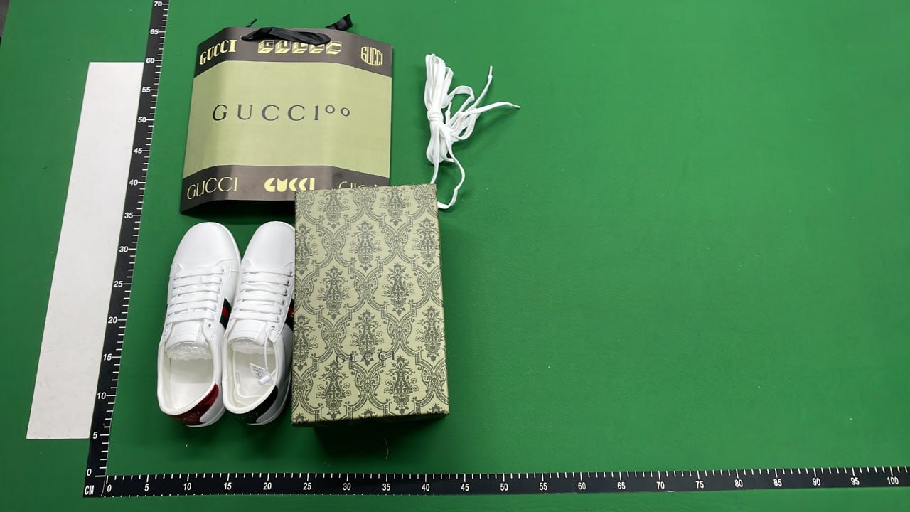 Gucci Ace Embroidered Sneakers - White with Logo and Icons Gucci Shoes