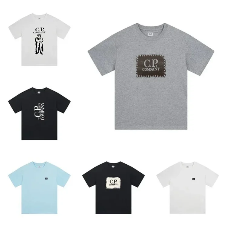 C.P. Company Gray Logo T-Shirt - Men's Streetwear Tee