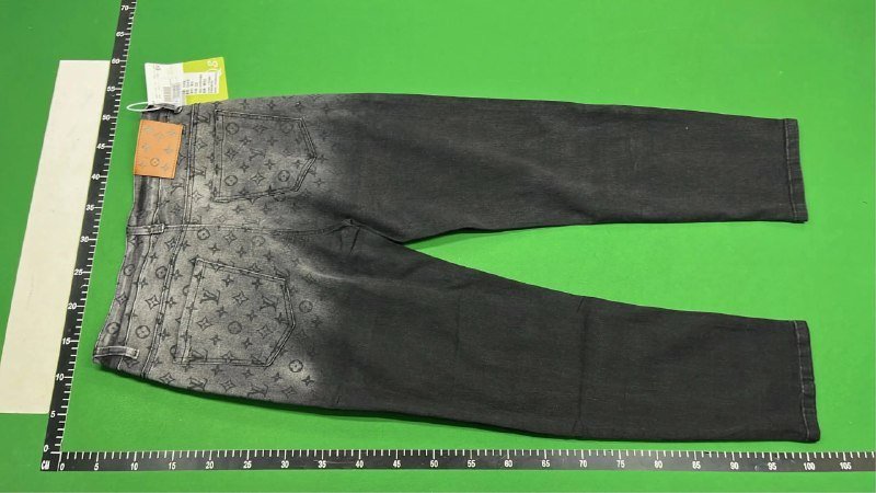  LV Monogram Print Yellow Pants Men's Fashion Streetwear