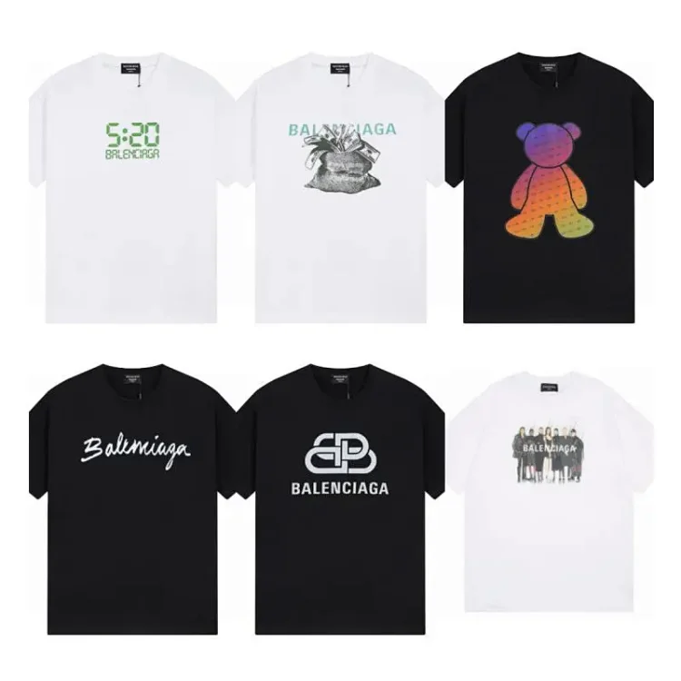 Balenciaga Bear Print T-Shirt - Black & White 