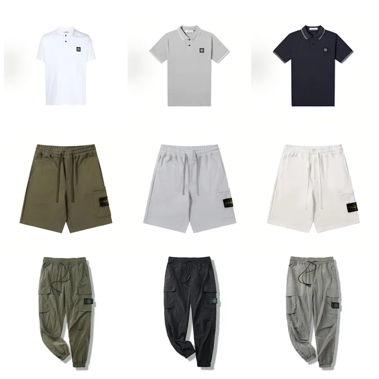 Stone Island Men's Polo Shirts and Cargo Shor