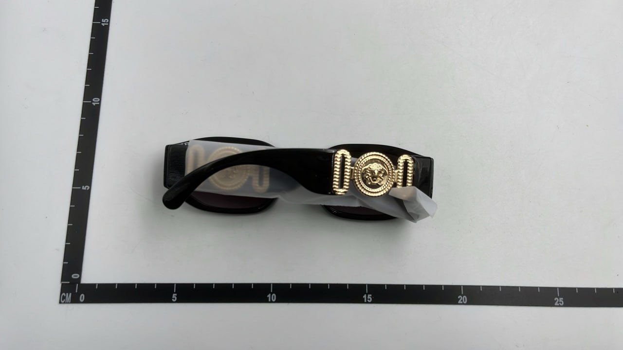 Versace Women's Square Sunglasses with Gold Medusa Logo Versace Headwear