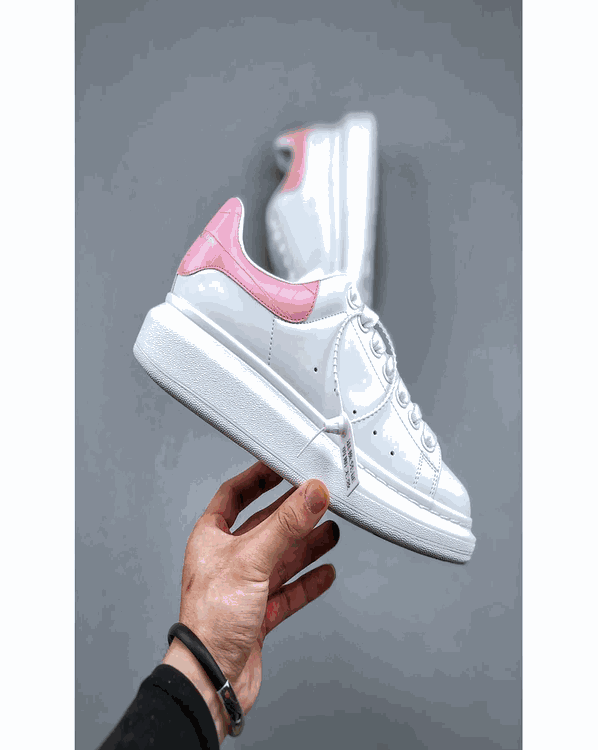  White Pink Sneakers Women's Fashion Athletic
