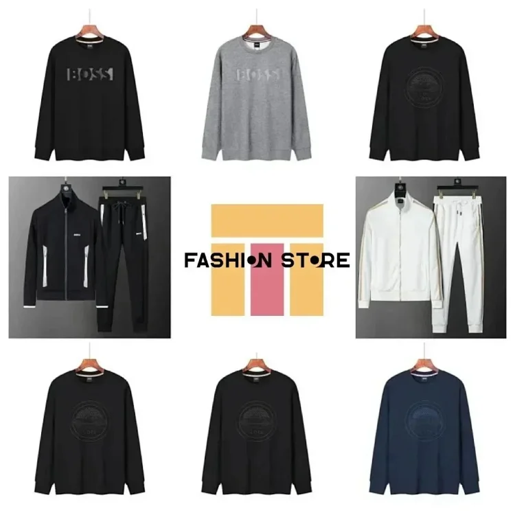 BOSS Men's Logo Sweatshirt - Black, Gray, Nav