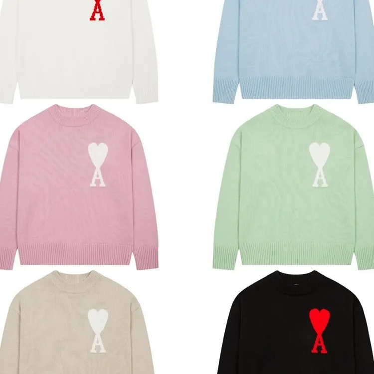 Ami Heart Logo Sweater - Soft Knit Pullover Ami Sweaters