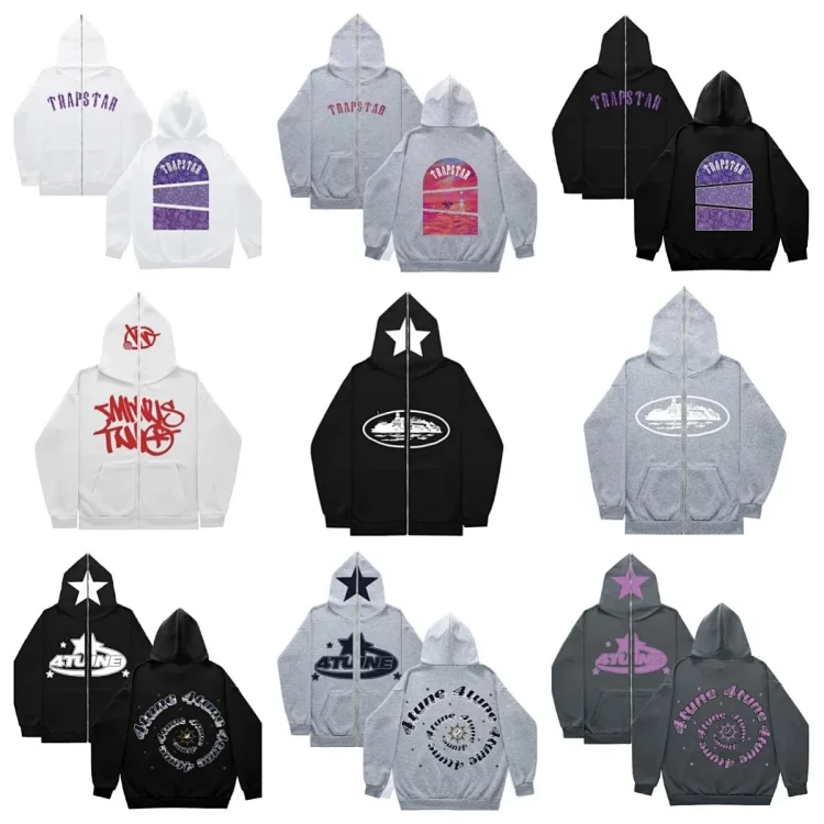 Trapstar Hoodie Zip-Up Sweatshirt for Men and Women - Streetwear Fashion
