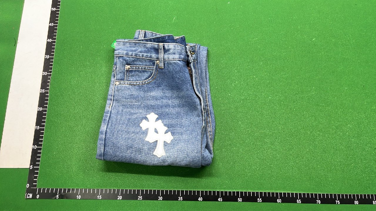 Cross-Embroidered Jeans for Men Women - Stylish Denim Pants Cross Pants