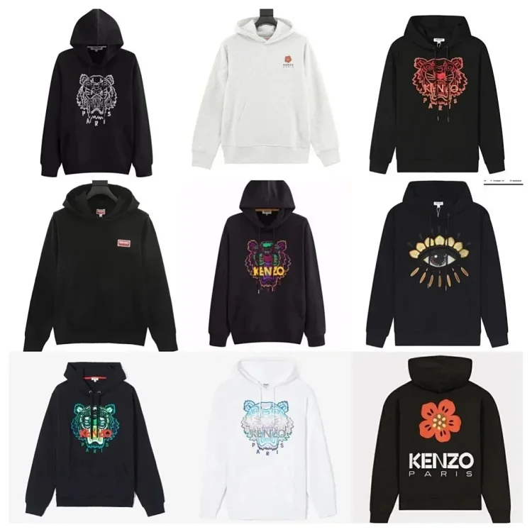 Kenzo Paris Hoodies - Tiger & Eye Designs, Men's Sweatshirts
