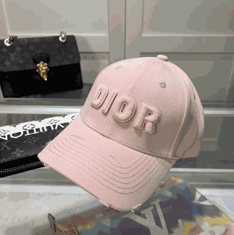 Pink Dior Logo Baseball Cap for Women
