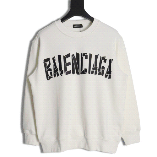 BALENCIAGA Men's Fashion Casual Long Sleeve Round Neck Pullover Sweatshirt BALENCIAGA Sweaters