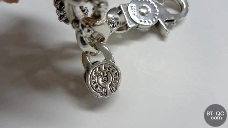 Chrome Hearts Silver Floral Bracelet with Cross Design