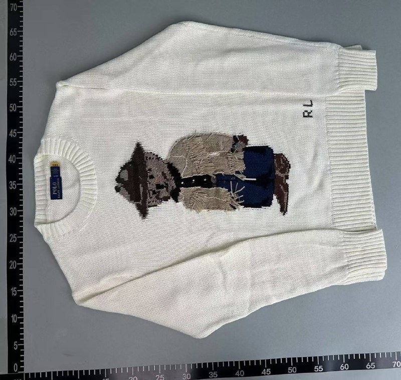 Polo Bear Knit Sweater with Western Design