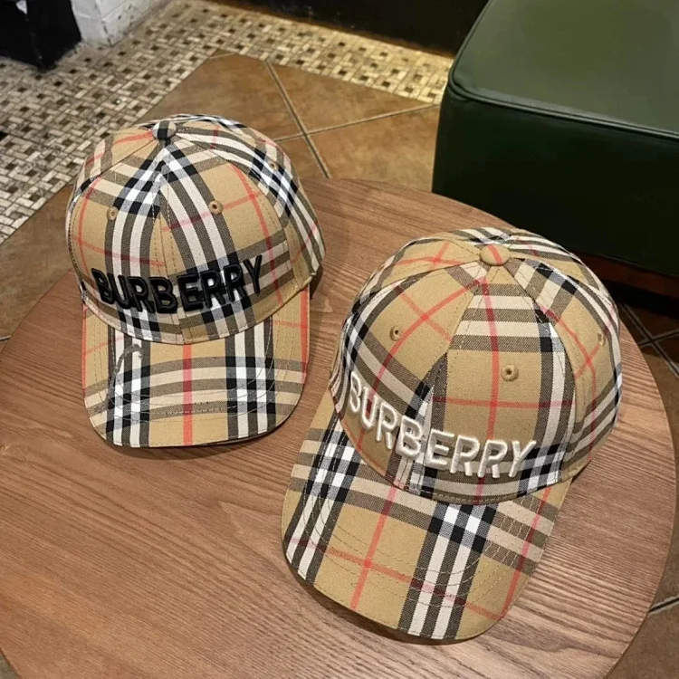 Burberry Check Pattern Baseball Cap