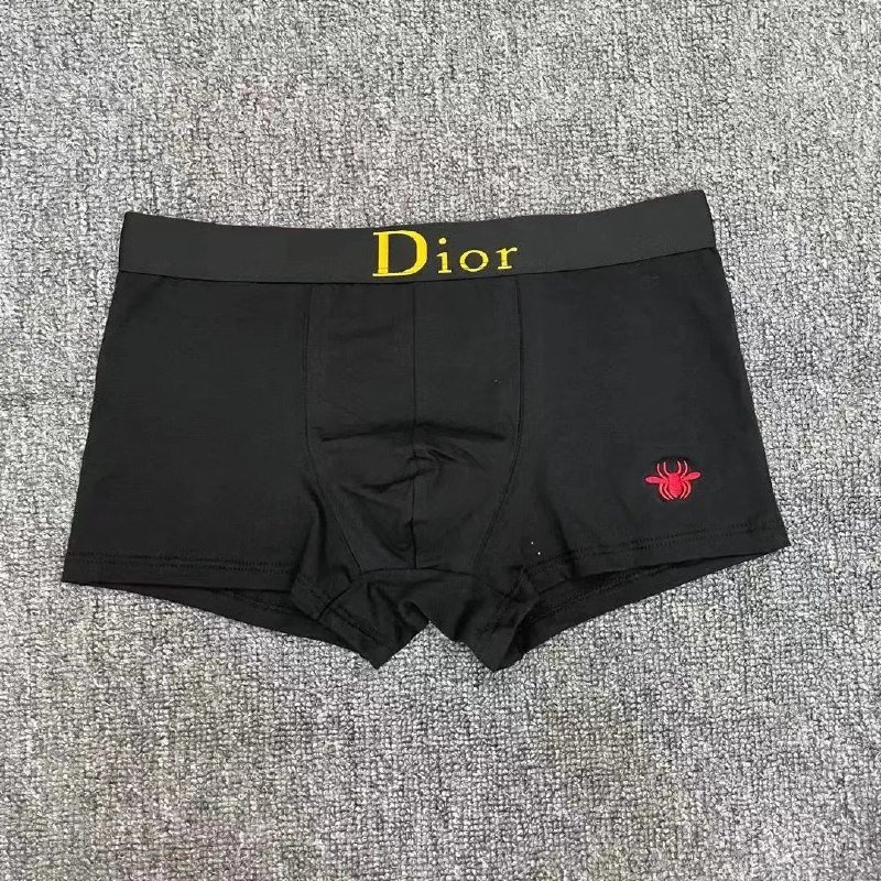 Dior Men's Underwear Boxer Briefs with Spider Logo  