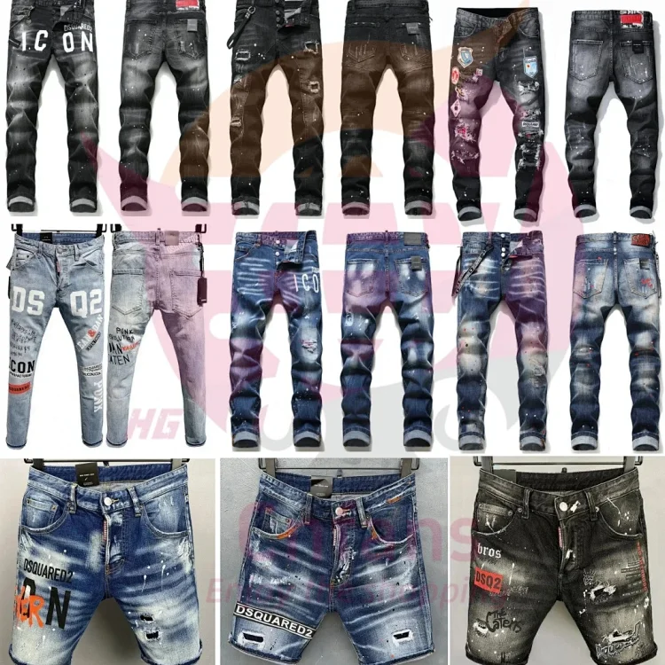 DSQUARED2 Men's Distressed Jeans and Shorts with Graphic Prints
