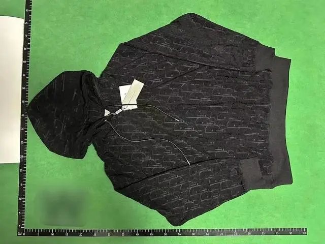 Dior Men's Black Hoodie with Embroidered Logo - Classic Style
