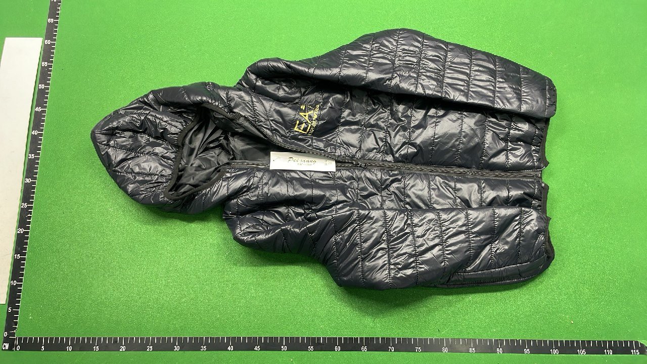 EA7 Men's Quilted Hooded Jacket with Logo Patch EA7 Jackets