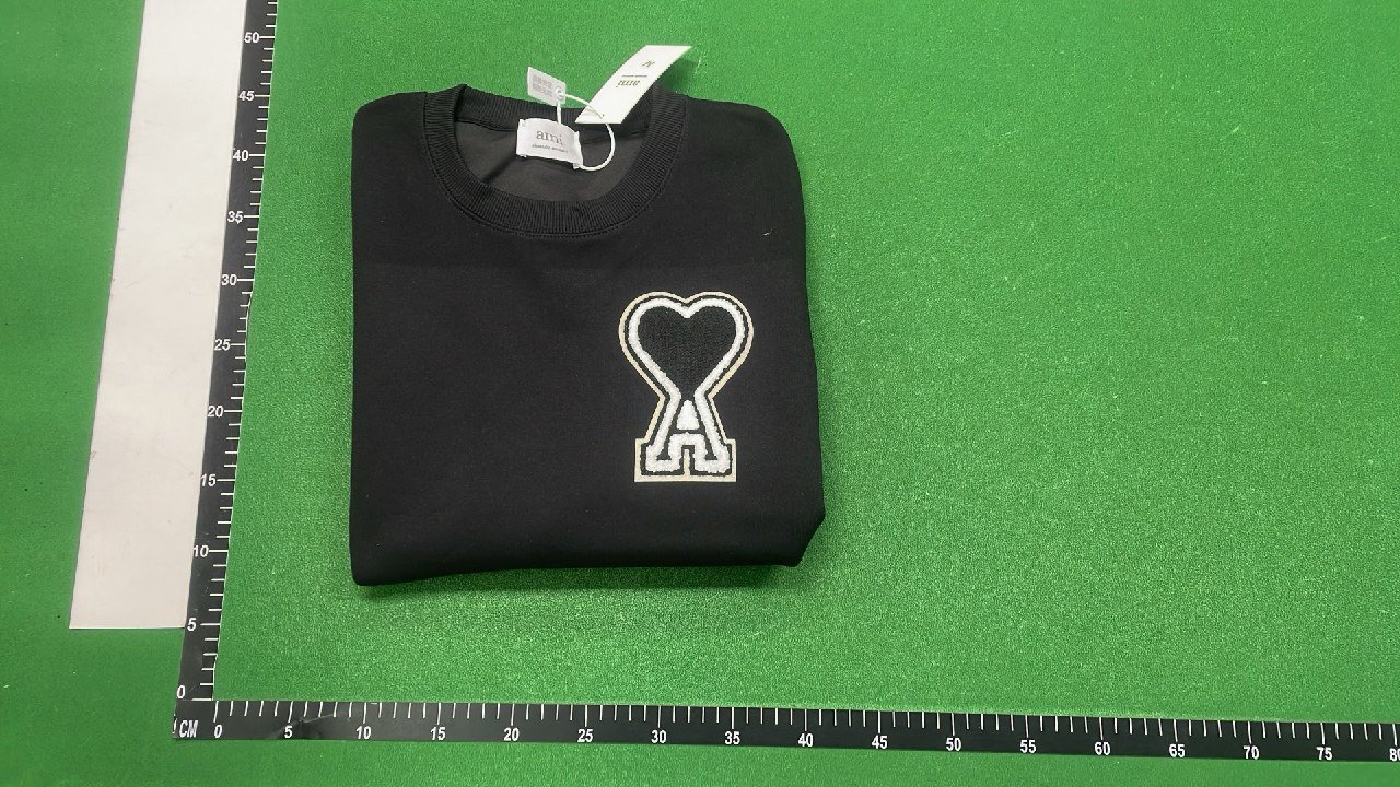 Ami Heart Logo Sweatshirt - Black & Grey Ami Sweaters  