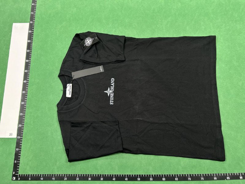 Stone Island White Logo T-Shirt Men's Cotton Tee