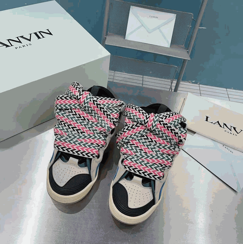 LANVIN Paris Fashion Sneakers with Zigzag Straps LANVIN Shoes