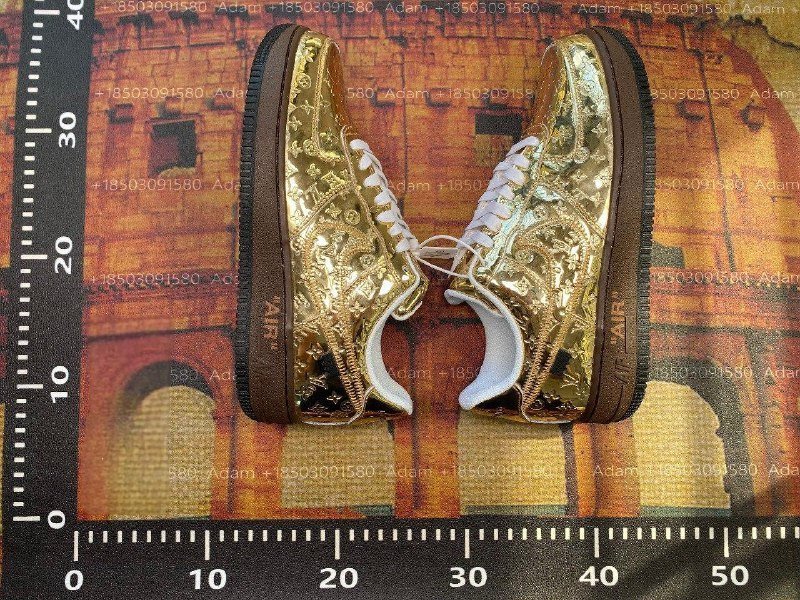 Louis Vuitton x Nike Air Force 1 Low Olive Monogram Sneakers