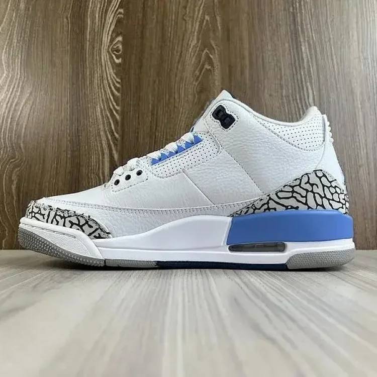 Air Jordan 3 White Blue Cement Sneakers