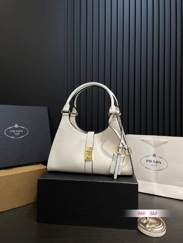 Prada Nylon Hobo Bag Small Size Tri-Functional Shoulder Bag