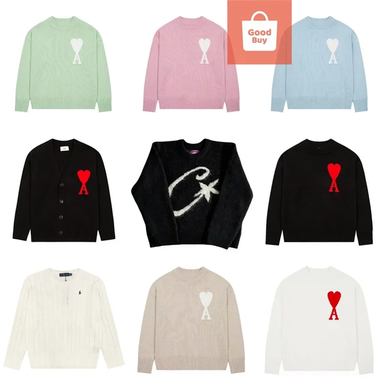 Ami Heart Logo Sweaters -多种颜色选择 - Good Buy