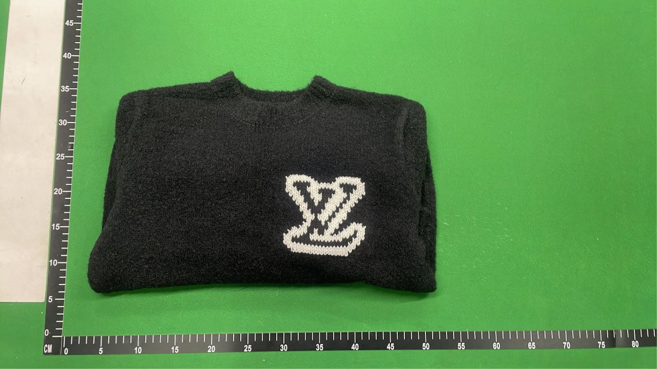 LV Kids Knit Sweater with Embroidered Flowers LV Sweaters
