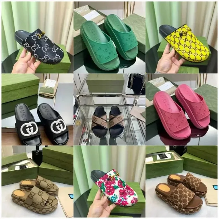 Gucci GG Logo Slide Sandals for Women - Fashionable Designer Slippers