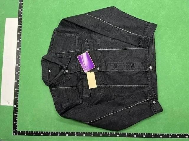 Denim Jacket with Embroidered Star and C Logo - Men's Fashion