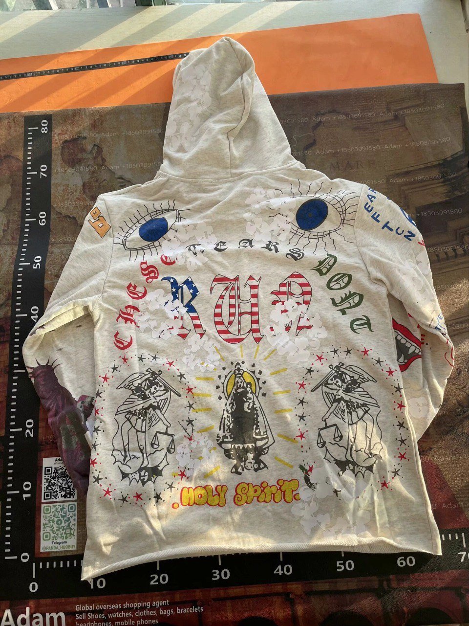 Saint Hoodie - Graphic Print Long Sleeve Sweatshirt  