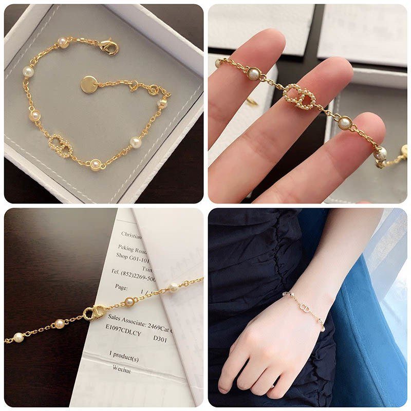 Gold Plated CC Logo Pendant Necklace for Women