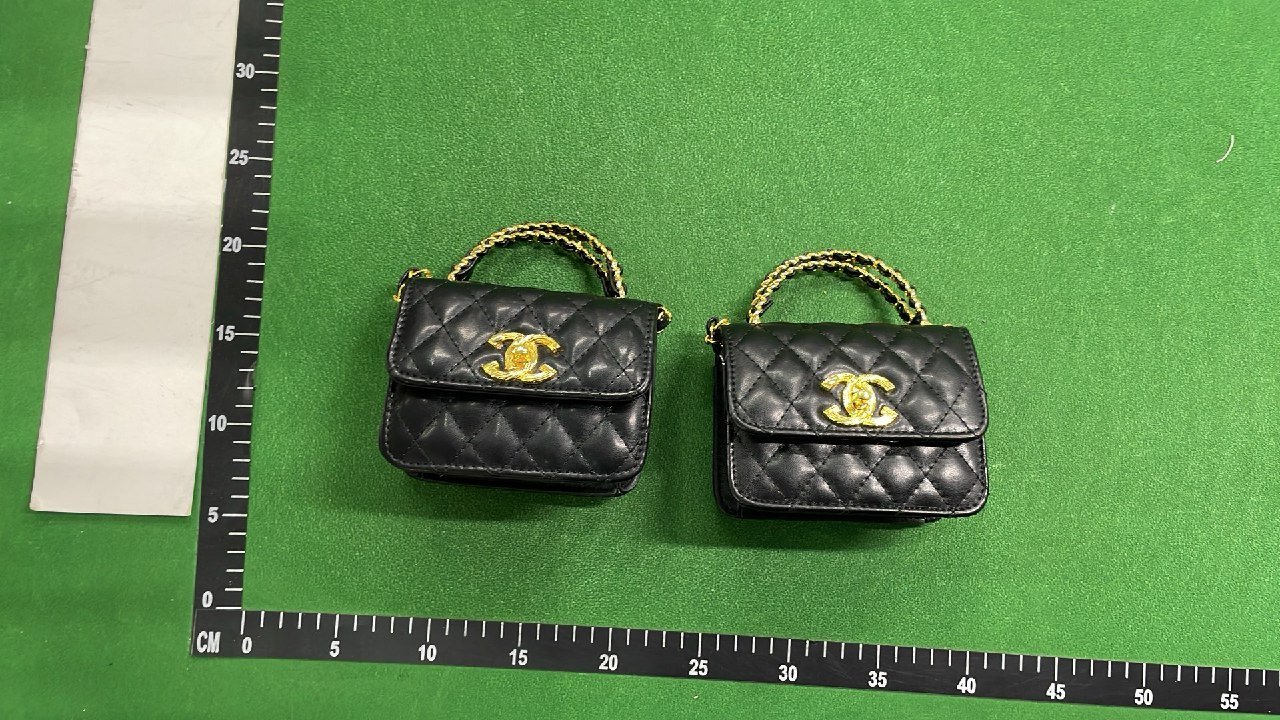  Chanel Black Quilted Leather Mini Bag with Gold Chain  