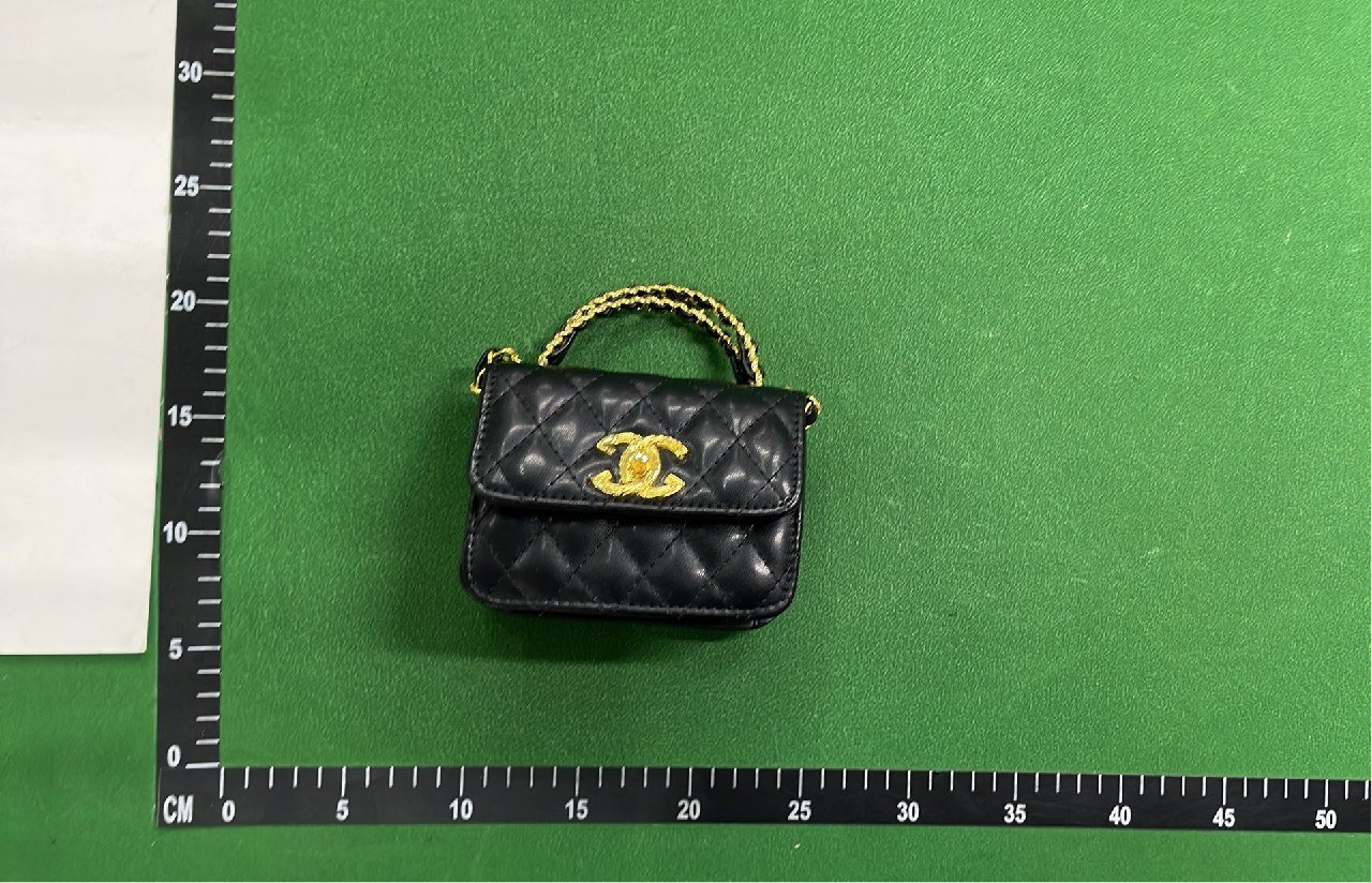  Chanel Black Quilted Leather Mini Bag with Gold Chain  