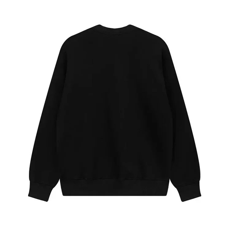 Men's Classic Black Crewneck Sweatshirt Men's Sweaters