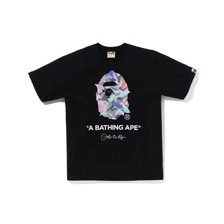 A Bathing Ape Camo Face T-Shirt Black Ape Tshirt  
