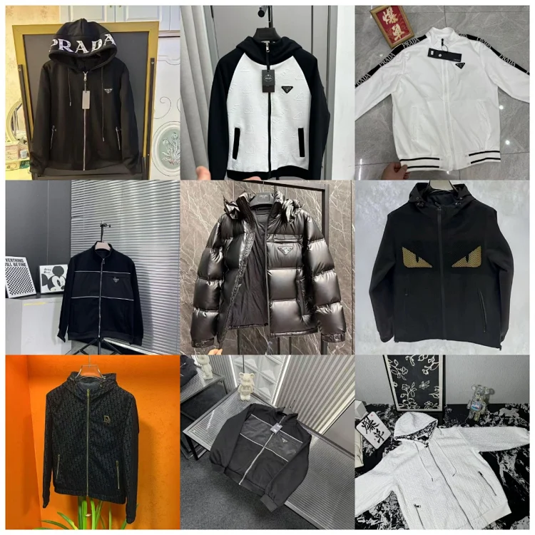 Prada Men's Hooded Jacket - Black and White Design