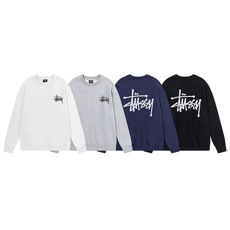 Stussy Classic Logo Crewneck Sweatshirt for Men Women Stussy Sweaters