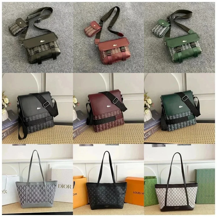 Lacoste Monogram Crossbody Bag with Crocodile Logo - Stylish & Durable  