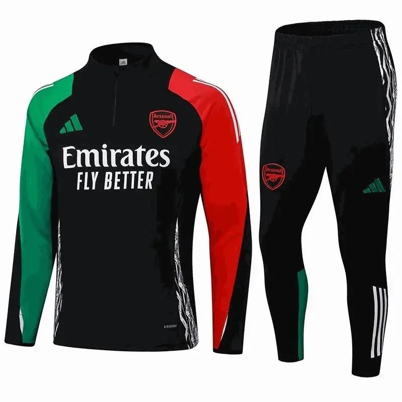  Arsenal Training Set Black Red Green Adidas  