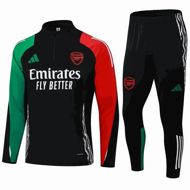  Arsenal Training Set Black Red Green Adidas  