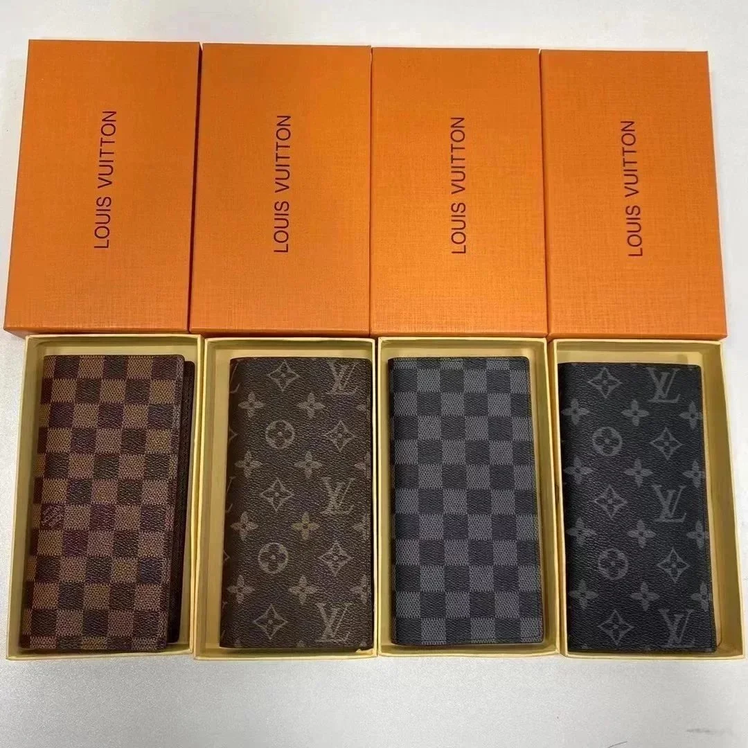  Louis Vuitton Damier and Monogram Wallets in Orange Boxes  