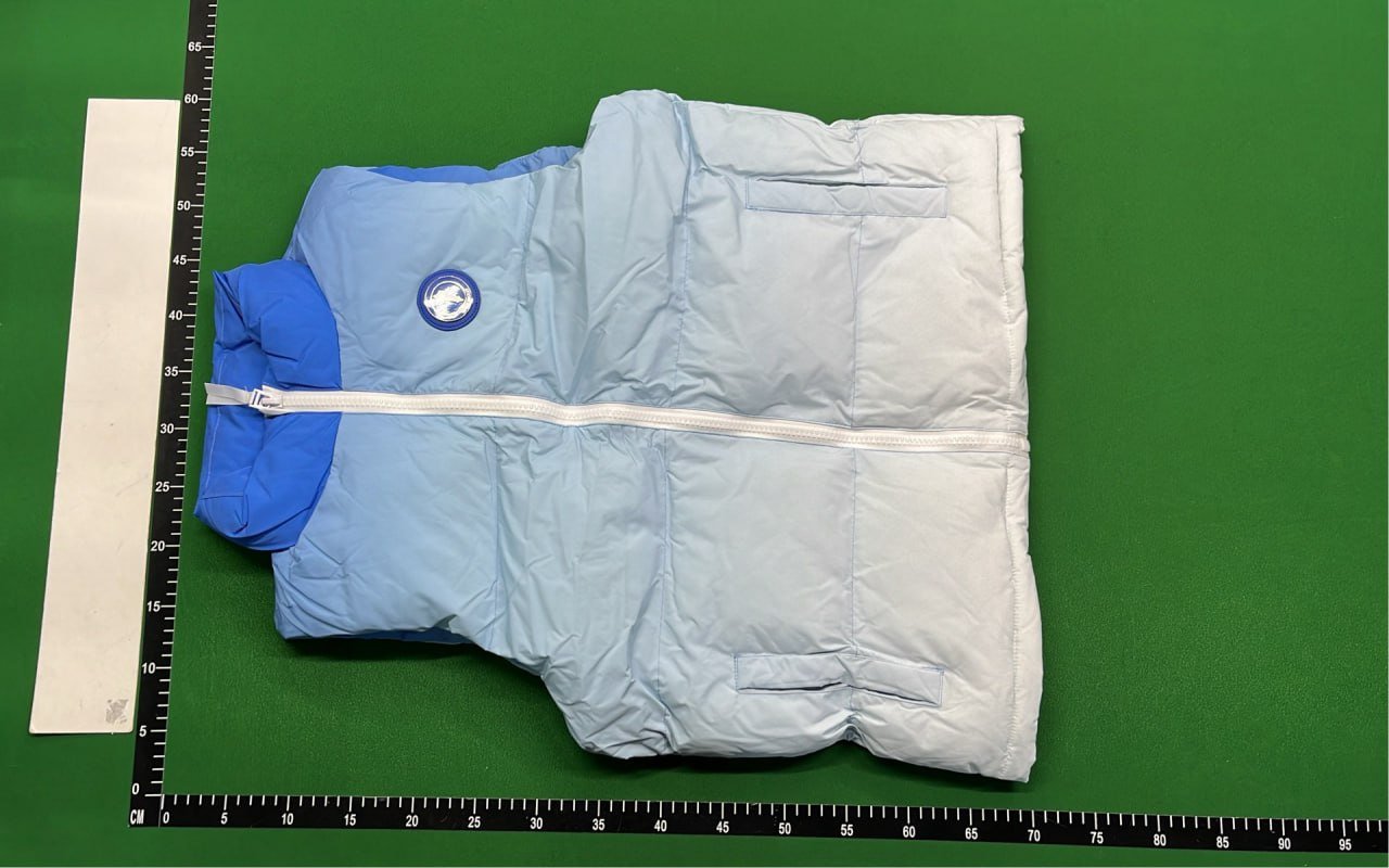 Blue Gradient Puffer Vest for Men - Lightweight and Warm Blue Jackets  